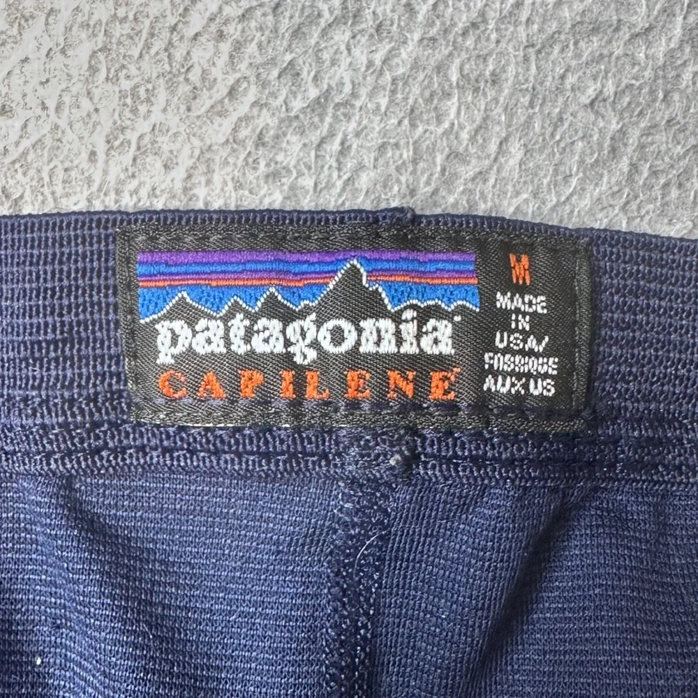 Vintage Patagonia Capilene Base Layer Leggings Mens M‎ Blue Thermal SP00 USA Y2K